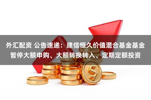 外汇配资 公告速递：建信恒久价值混合基金基金暂停大额申购、大额转换转入、定期定额投资